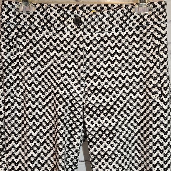 Betabrand Cat Print Ankle Zip Pants Size SP - Picture 2 of 9
